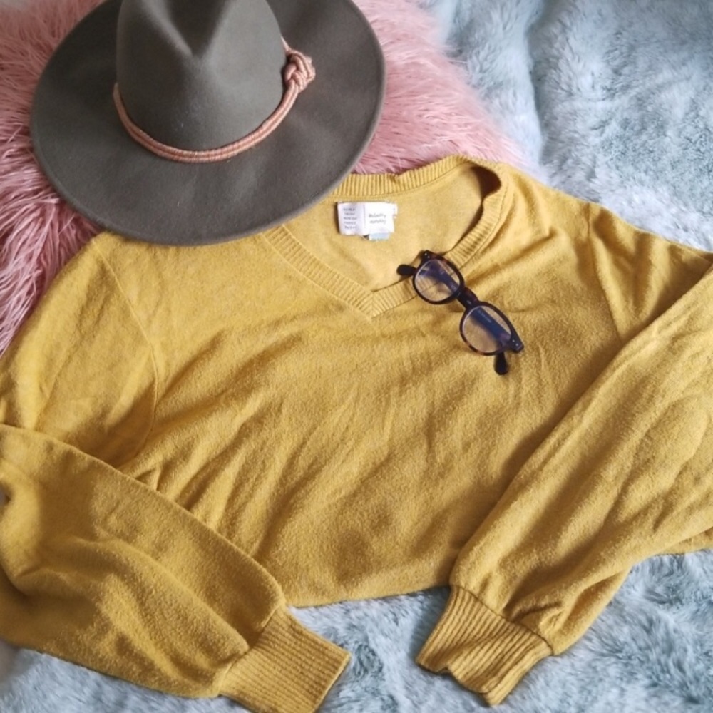 anthropologie mustard tunic